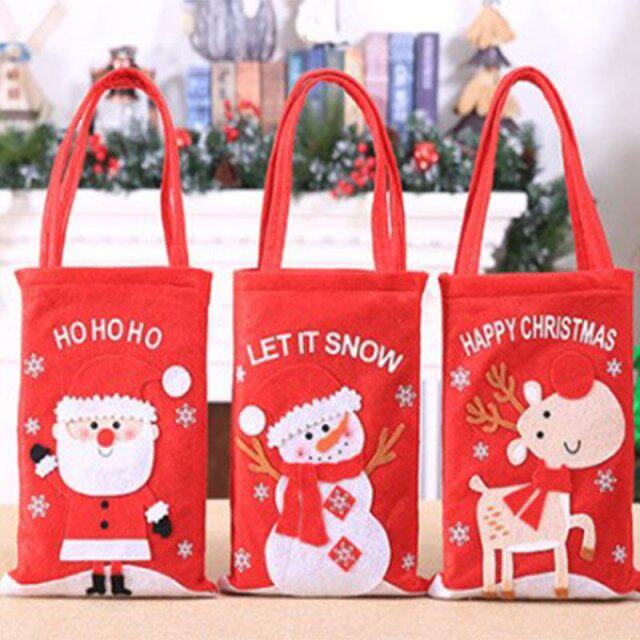christmas gift bag santa claus snowman candy gift bags cooki
