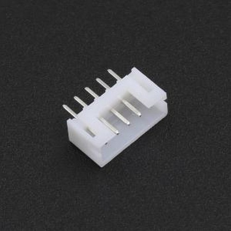 XD-PH-5A-G 线对板针座 1x5P 间距:2mm 直插 系列:PH 白色 插件,P