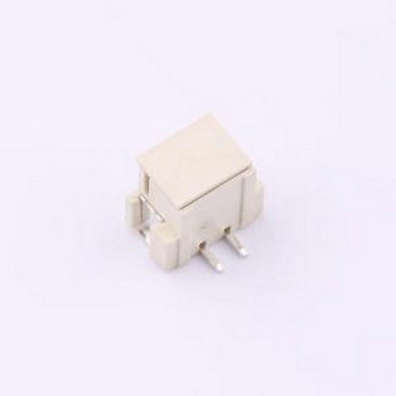 WF-1E254B2P 线对板针座 间距2.54mm 带扣 立贴 1x2P SMD,P=2.5mm