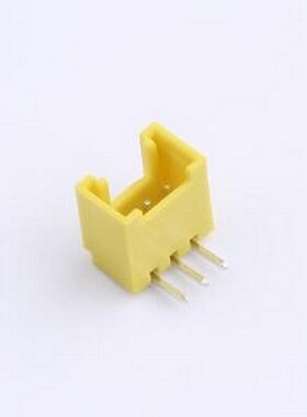 XY-HY2.0-3A21-YT 线对板针座 HY 2.0mm 1x3P 弯插 带扣 黄色 弯