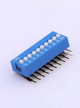 DA-10-B-T 拨码开关 蓝色90度弯脚 10位 拨码开关 插件