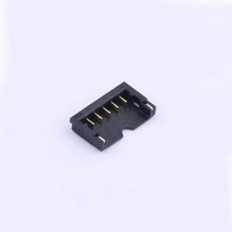 HC-1.2-5PWT 线对板针座 1x5P 间距:1.2mm 卧贴 SMD,P=1.2mm,卧贴