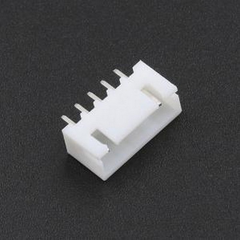 XD-XH-5A-G 线对板针座 1x5P 间距:2.54mm 直插 系列:XH 插件,P=2