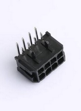 43045-8AWS 线对板针座 2x4P 间距:3mm 弯插 弯插,P=3mm