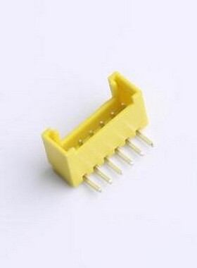 XY-HY2.0-6A21-YT 线对板针座 HY 2.0mm 1x6P 弯插 带扣 黄色 弯