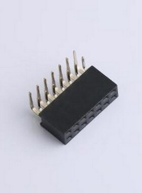 DS1024-2x7R2 排母 2x7P 间距:2.54mm 弯插 黑色 插件,P=2.54mm