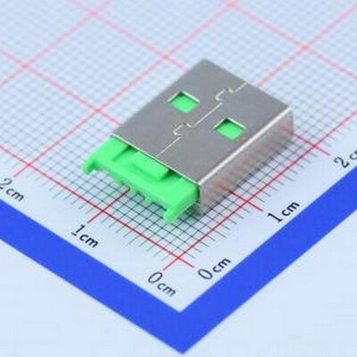 917-111A109DAM0400 USB连接器 Type-A 公 焊线式 绿色
