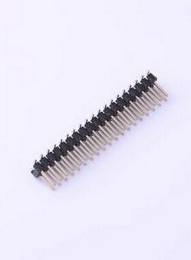 PZ254-2-19-S 排针 2x19P 间距:2.54mm 方针 立贴 黑色 SMD,P=2.5