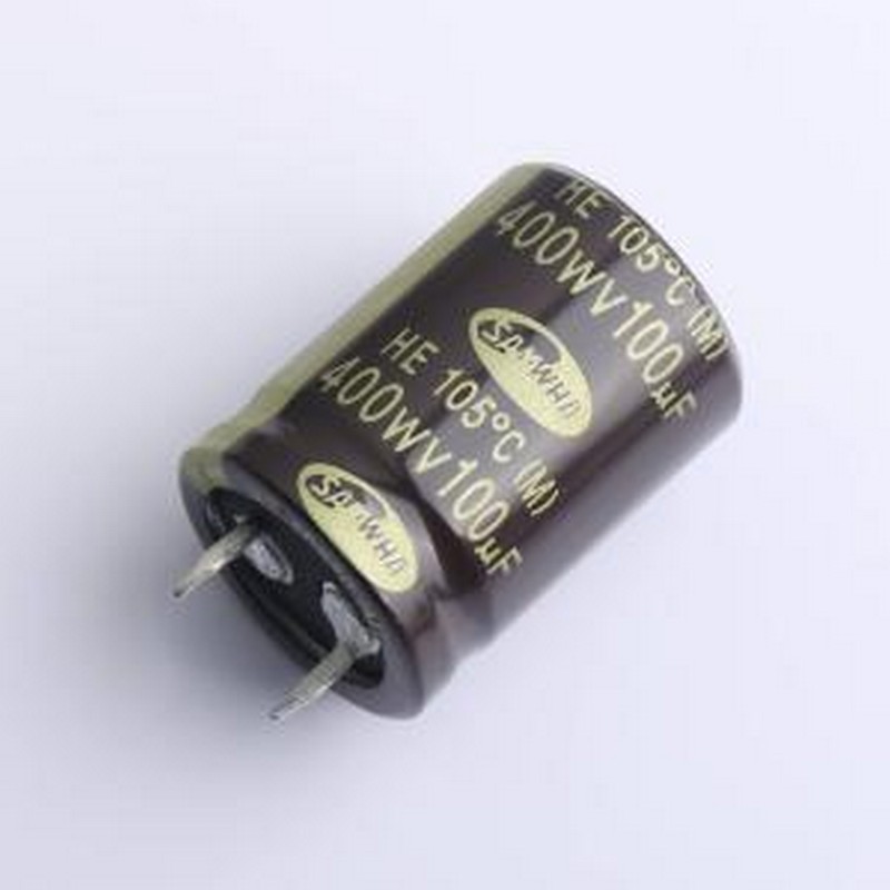 HE2G107M22030HA180 牛角型电解电容 电解电容 插件