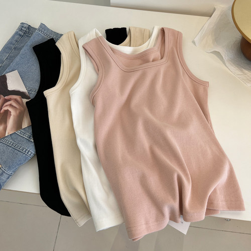 宽肩吊带纯色基础百搭背心