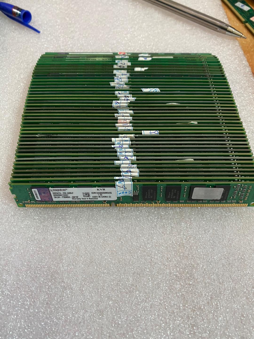 金士顿DDR3 2G1333台式机成色漂亮，一共43条打包出【议价】