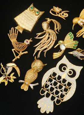 AVON Napier Monet小鸟胸针合集 | Amy vintage西洋古董首饰