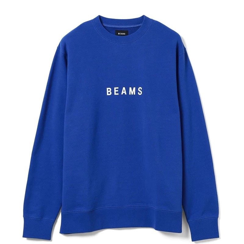 25SS春季新款日系休闲beams字母印花糖果撞色毛圈情侣款圆领卫衣