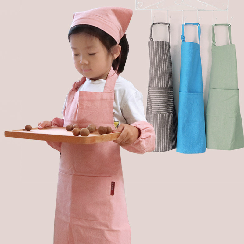 儿童围裙幼儿园成人亲子画画烘焙培训班 定制LOGO 厨房家用工作服