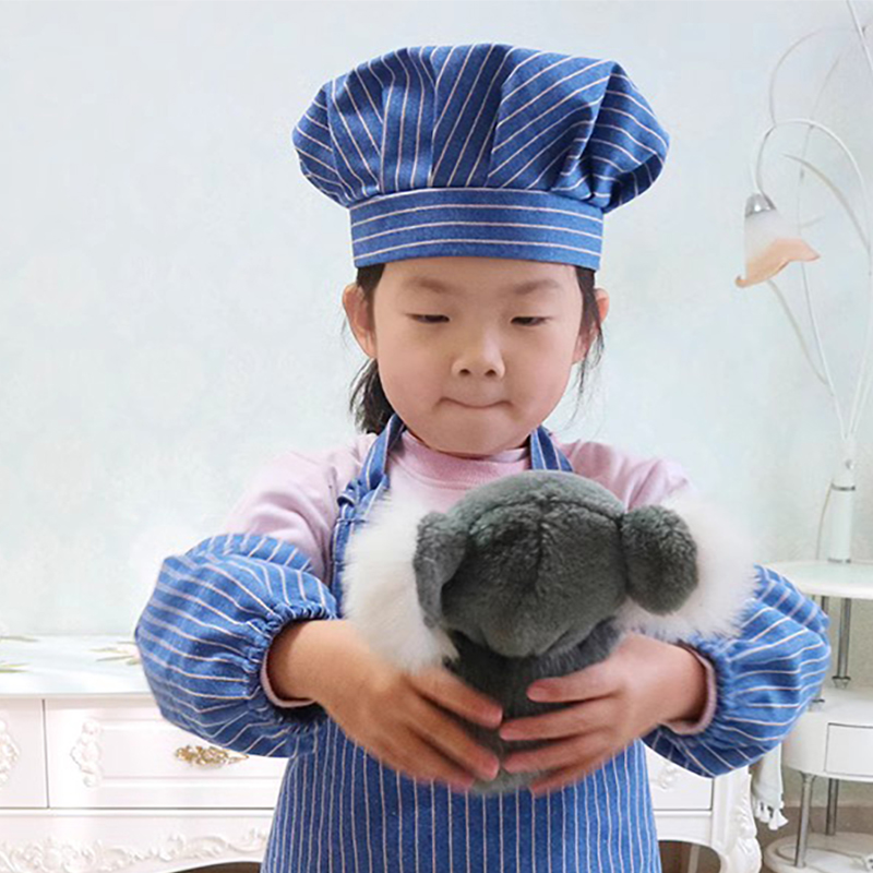 日式条纹儿童成人头巾厨师帽