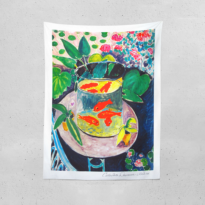 马蒂斯金鱼油画艺术床头布置装饰