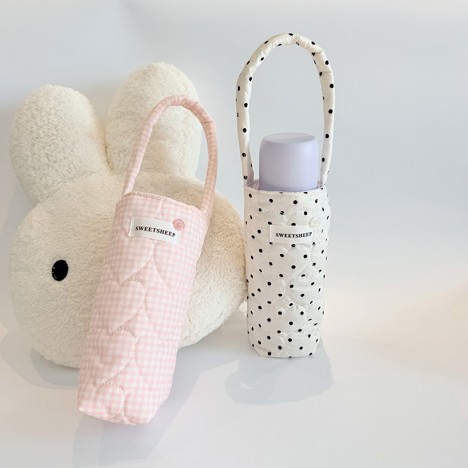 春节出游杯套手提小拎包夹棉格子水杯袋防烫柔软便携水杯奶茶袋,餐饮具,杯套,淘宝优惠券,粉丝福利购,淘宝优惠卷