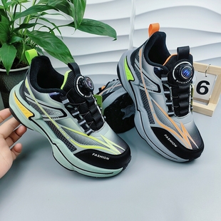 比迪童鞋25冬季新中大童加薄绒运动鞋鞋轻便保暖男童二棉鞋旋纽扣