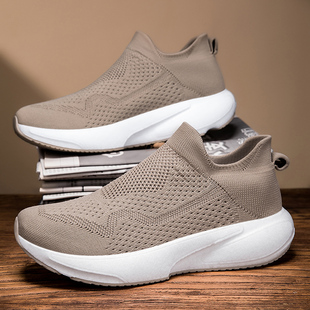 安能玛一脚蹬2026春季透气休闲运动男鞋舒适百搭通勤懒人网面女鞋