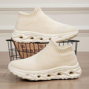 安能玛男鞋秋冬款加绒保暖棉鞋一脚蹬宽头宽楦加肥加宽不挤脚女鞋