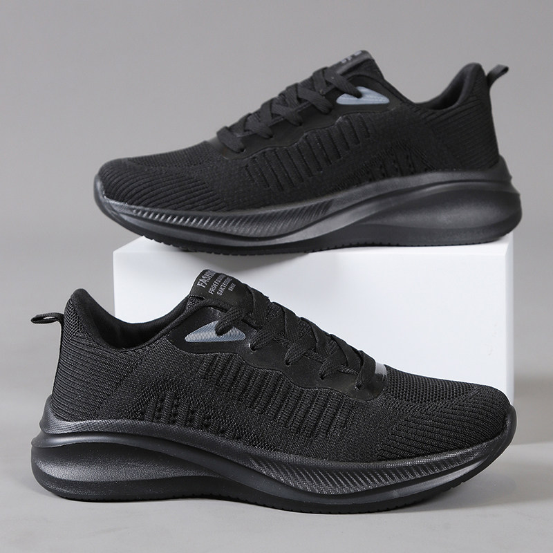 安能玛春季男鞋网面透气运动鞋学生黑色跑步鞋轻便软底百搭旅游鞋,流行男鞋,网面鞋,淘宝优惠券,粉丝福利购,淘宝优惠卷