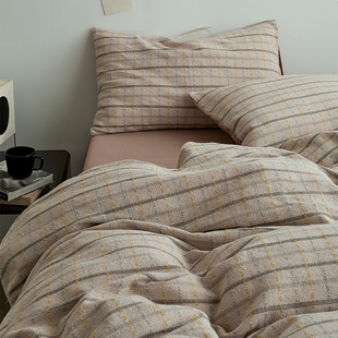 轻奢床上用品 复杂面料 北欧纯棉全棉四件套高级感床单被套床笠式