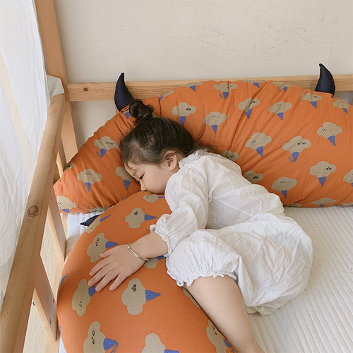 小恶魔可拆洗少女心全棉长枕头