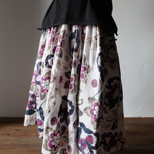 半身裙｜意大利制手绘印花口袋百褶裙松紧腰ATELIERSOMEPIECE工碎