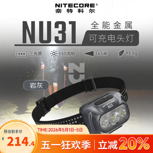 奈特科尔户外越野跑夜爬头灯
