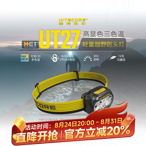 奈特科尔越野跑头灯户外登山头灯