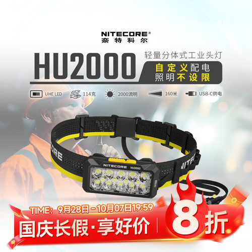 奈特科尔工作头灯户外工地照明灯