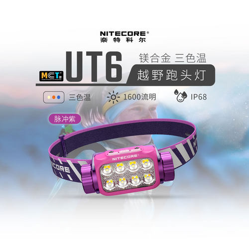 奈特科尔UT6镁合金越野跑用头灯