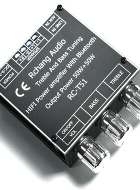 双声道高低音调节50W*2蓝牙立体声数字功放板tpa3116功放板