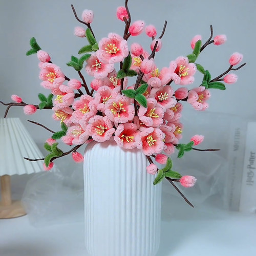 桃花扭扭棒diy手工编织材料包