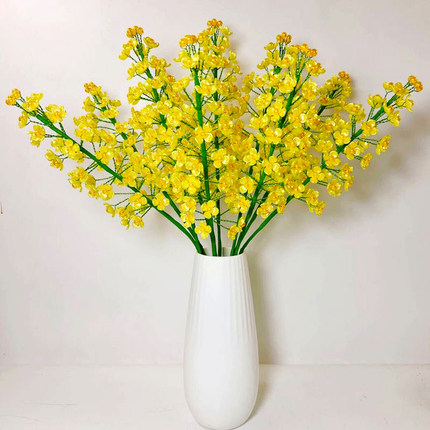 油菜花手工DIY材料包创意花束制作串珠花瓣仿真花摆件装饰桌摆