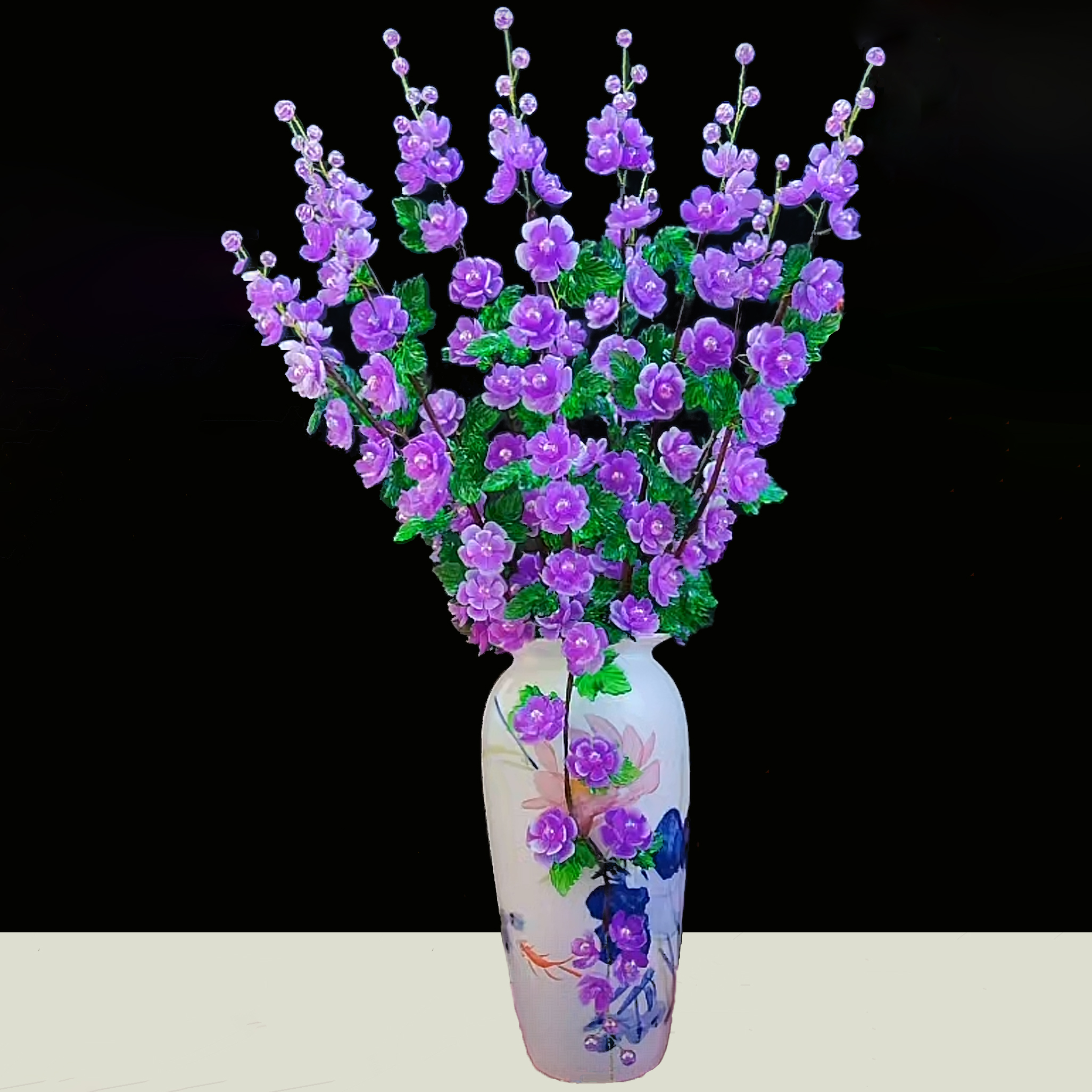 DIY手工编织木槿花朵花束材料包