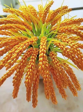 手工diy材料包麦穗稻穗串珠编织花束自己做桌面摆件米粒珠电视柜