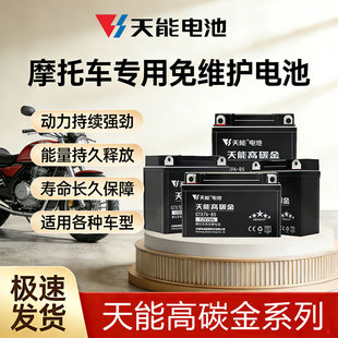 摩托车电池12V7ah踏板车125跨骑车9A弯梁车5A通用12v免维护蓄电池