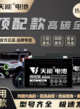 天能童车电池6V4AH4.5ah7A10AH6伏儿童三轮电动玩具车汽车小电瓶