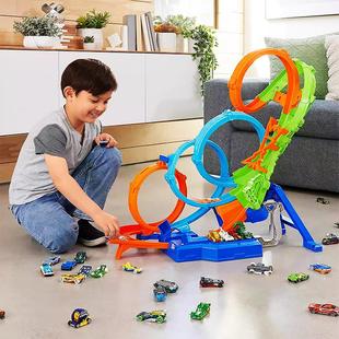 风火轮电动四环撞击轨道合金小车玩具赛车赛道儿童玩具男孩礼物新