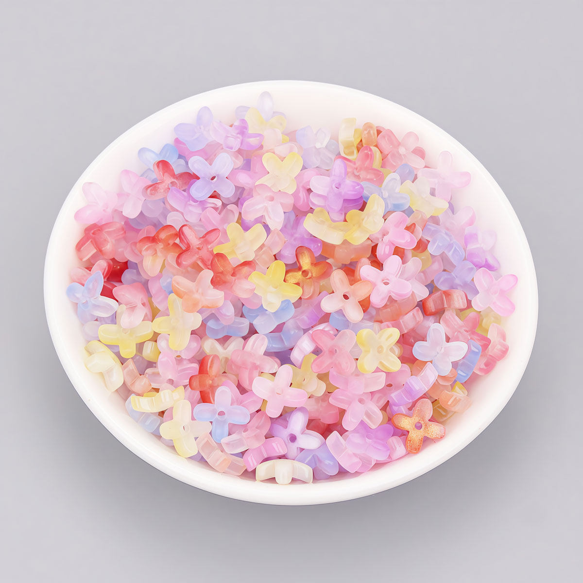 立体琉璃花瓣小桂花配件手工DIY发簪国风挂件饰品配件花朵图片
