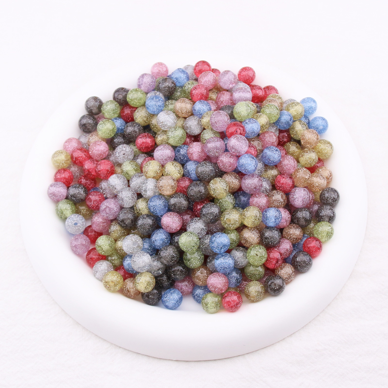 彩色满天星细闪圆珠散珠diy饰品配件手工制作串珠手链吊坠材料