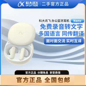 二手科大讯飞Nano iFLYBUDS2智能蓝牙耳机无线降噪会议录音转文字
