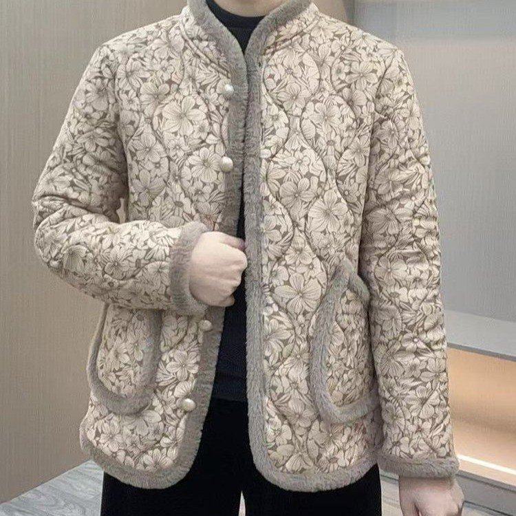 复古立领长袖保暖新款棉服C中年妈妈装国风提花加绒加厚棉袄外套,女装/女士精品,中老年女装,淘宝优惠券,粉丝福利购,淘宝优惠卷