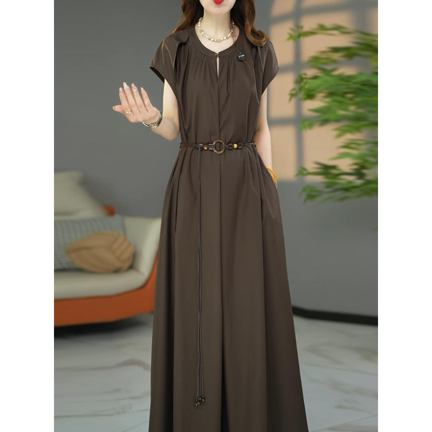 连衣裙2025新款女夏季十三行今年流行爆款气质名媛减龄妈妈高级感