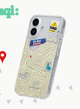 弗气《地图2.0》户外露营iPhone16promax手机壳磁吸原创设计适用苹果15pro磨砂防摔17苹果14pro手机套保护套