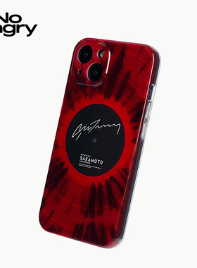 弗气《喷溅红胶》iPhone16promax适用苹果15双层图案IMD工艺14全包手机壳个性小众彩胶唱片原创13pro