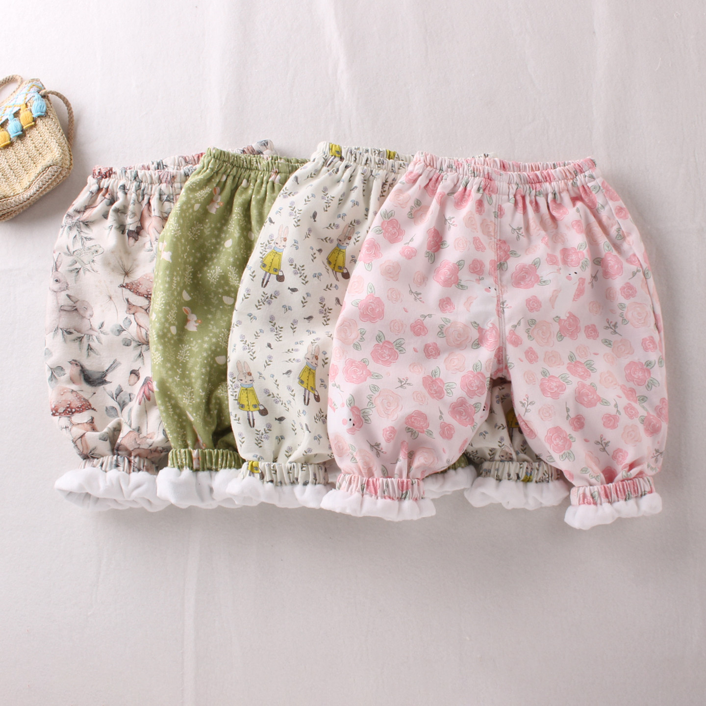 女宝宝碎花灯笼裤纯棉布加绒薄绒束脚裤2026春季新款百搭休闲长裤,童装/婴儿装/亲子装,裤子,淘宝优惠券,粉丝福利购,淘宝优惠卷