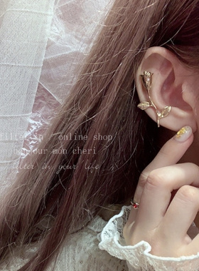 (半价清仓）日本 rili me%日单少女甜美玫瑰花 蝴蝶 耳夹耳骨夹