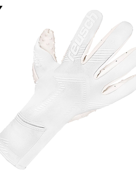 Reusch Fastgrip 黑白纯色门将单招考试比赛半管内缝守门员手套